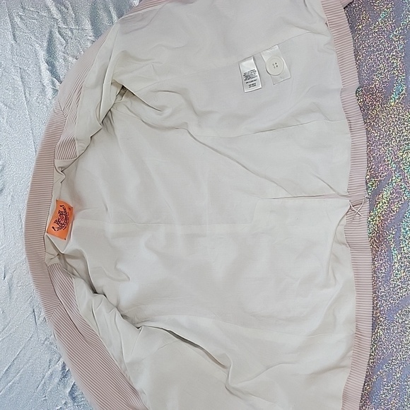 Y2k Juicy Couture Vintage Pink & White Striped Corduroy Button Up Blazer SZ:S - Picture 8 of 10